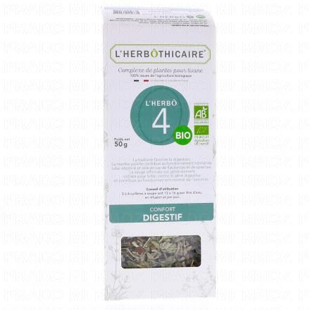 L'HERBOTHICAIRE Complexe de plantes pour tisane N°4 Digestif 50g