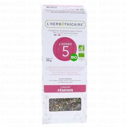 L'HERBOTHICAIRE Complexe de plantes pour tisane N°5 Féminin 50g