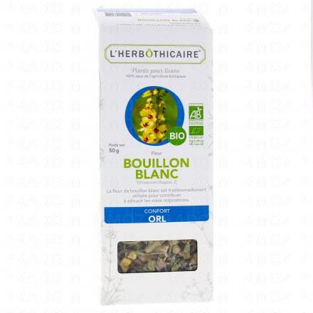 L'HERBÔTHICAIRE Fleur Bouillon Blanc Bio Plante pour tisane 50g