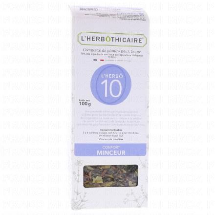 L'HERBÔTHICAIRE L'Herbô 10 - Confort Minceur Complexe de Plantes pour Tisane Bio 100g