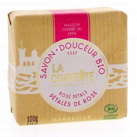 LA CORVETTE Savon douceur Pétales de Rose bio 100g 4