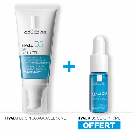 LA ROCHE POSAY Hyalu B5 - Coffret SPF30 Aquagel + mini Serum 10ml offert