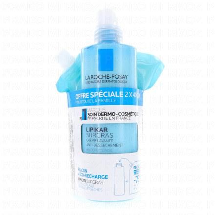 LA ROCHE-POSAY Lipikar surgras - Crème lavante 400ml + eco recharge 400ml