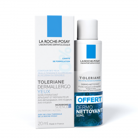 LA ROCHE POSAY Toleriane Dermallergo Yeux 20ml + Dermo-nettoyant offert