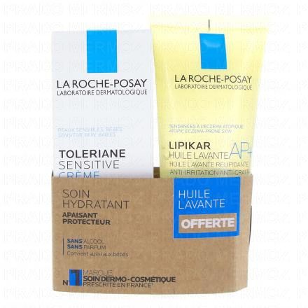 LA ROCHE-POSAY Toleriane sensitive crème (tube 40ml + huile lipikar 100ml offerte)