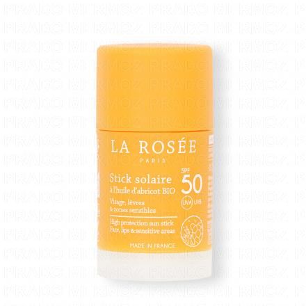 LA ROSÉE Stick solaire SPF 50 à l'huile d'abricot BIO 18g