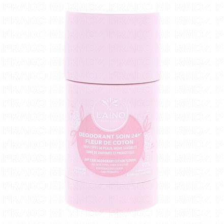 LAINO Déodorant soin 24h solide fleur de coton 60g