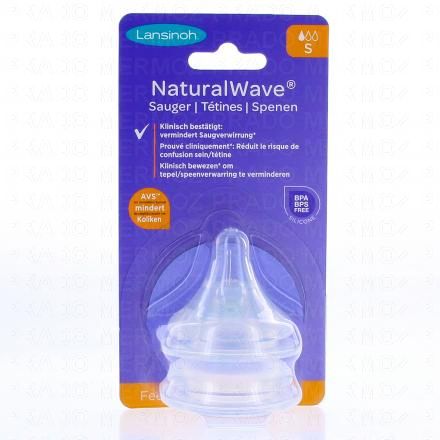 LANSINOH Naturalwave Tétines spécial allaitement x2 (taille s débit lent)