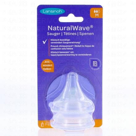 LANSINOH Naturalwave - Tétines spécial allaitement x2 (taille m débit moyen)