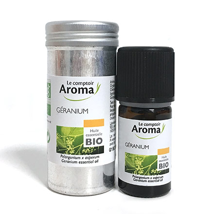 LE COMPTOIR AROMA Huile essentielle bio géranium flacon 5ml