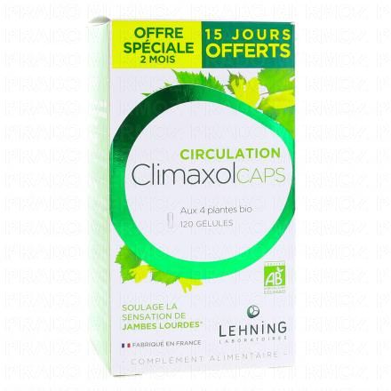 LEHNING Climaxol Caps - Circulation Et Jambes Lourdes bio x120 gélules