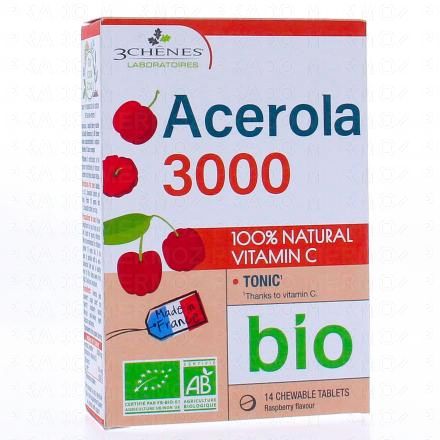 LES 3 CHENES Acerola 3000 bio x14 comprimés à croquer