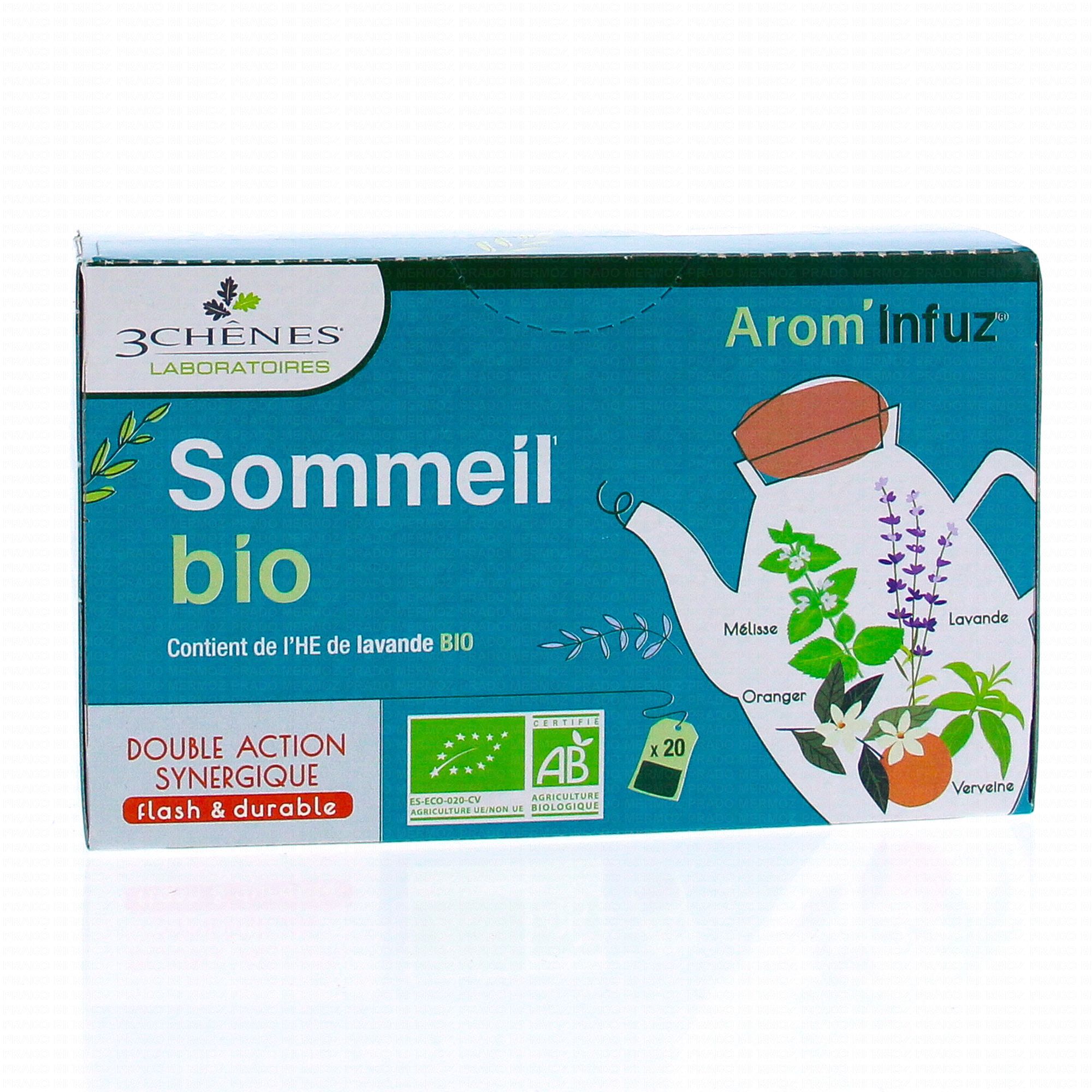 LES 3 CHENES Arom'Infuz Sommeil Tisane bio x20 sachets - Parapharmacie  Prado Mermoz