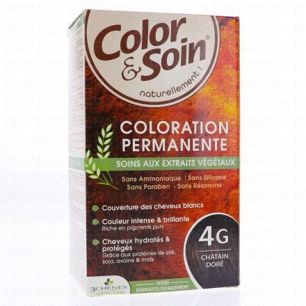 LES 3 CHÊNES Beauté Color & Soin Coloration permanente aux extraits végétaux teinte 4G Châtin doré 3