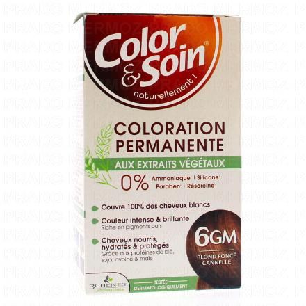 LES 3 CHÊNES Beauté Color & Soin Coloration permanente aux extraits végétaux teinte 6GM Blond foncé cannelle 3