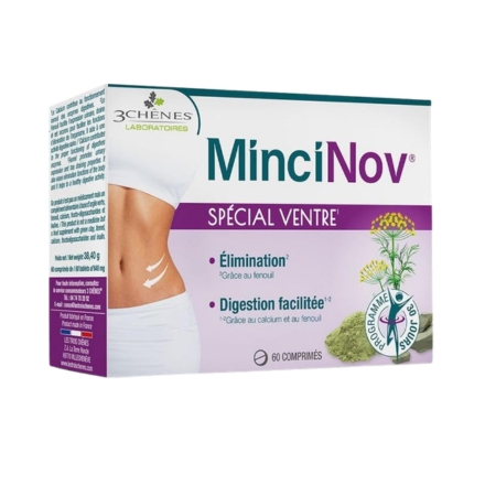 LES 3 CH&Ecirc;NES MinciNov Sp&eacute;cial Ventre (60 comprim&eacute;s)