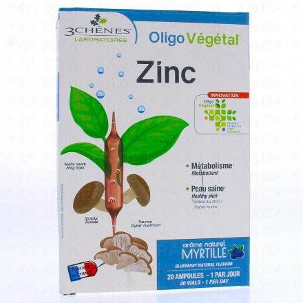 LES 3 CHENES OligoVégétal Zinc 20 ampoules