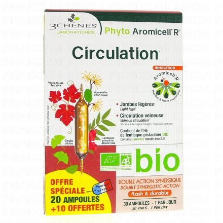 LES 3 CHENES Phyto Aromicell'R Circulation (30 ampoules)