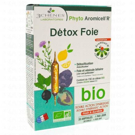 LES 3 CHENES Phyto Aromicell'R Détox Foie 20 ampoules