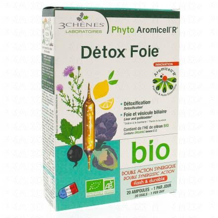 LES 3 CHENES Phyto Aromicell'R Détox Foie (20 ampoules)