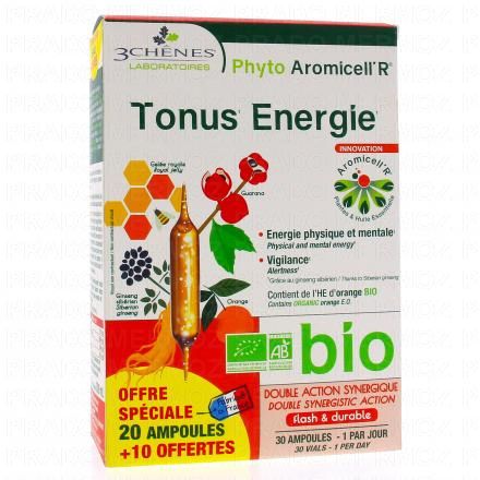 LES 3 CHENES Phyto Aromicell'R Tonus Energie (20 ampoules + 10 ampoules offertes)