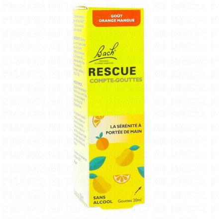 LES FLEURS DE BACH Rescue - Compte-gouttes Orange - Mangue 20ml