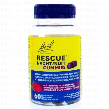 LES FLEURS DE BACH Rescue - Gummies nuit gout fruits rouges x60