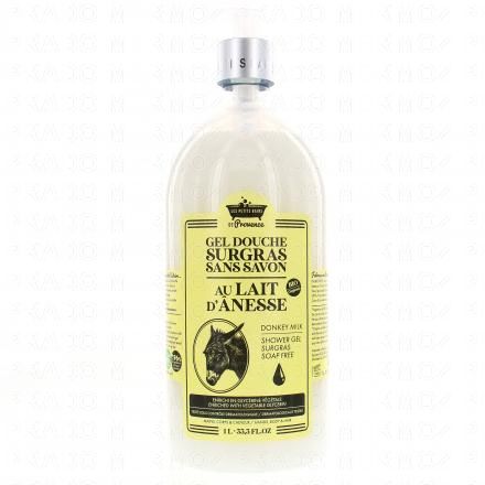 LES PETITS BAINS DE PROVENCE Gel douche surgras sans savon au lait d'ânesse 1L