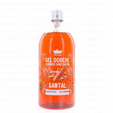 LES PETITS BAINS DE PROVENCE Gel douche surgras sans savon parfum santal 1L