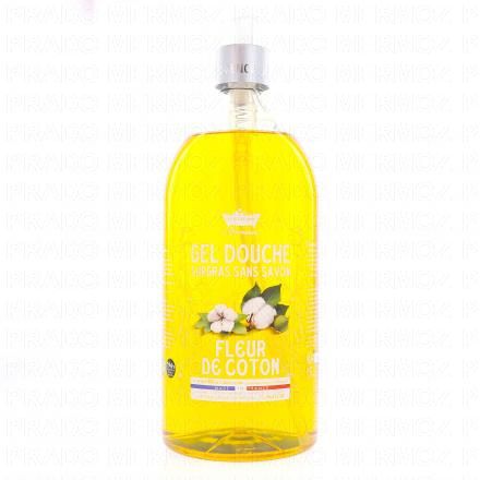 LES PETITS BAINS DE PROVENCE Savon liquide de Marseille parfum fleur de coton 1L 2