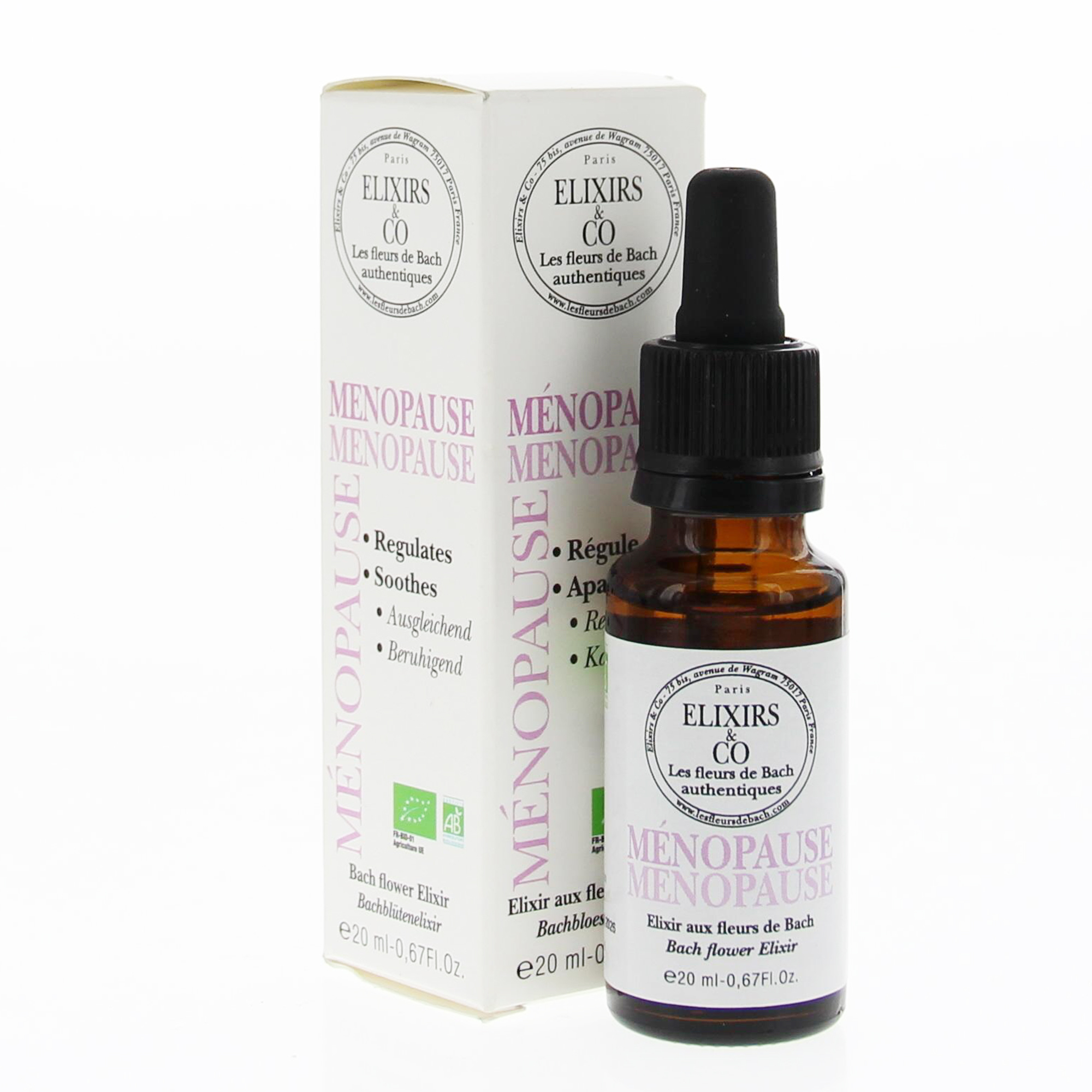 ELIXIRS & CO Les fleurs de bach Ménopause flacon 20ml - Parapharmacie