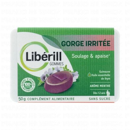 LIBERILL Gorge irrit&eacute;e - Gommes sans sucre 50g