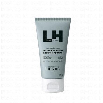 LIERAC HOMME Baume après rasage anti-feu du rasoir tube 75ml