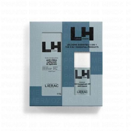 LIERAC HOMME Coffret les soins essentiels 3en1 D&eacute;odorant Offert