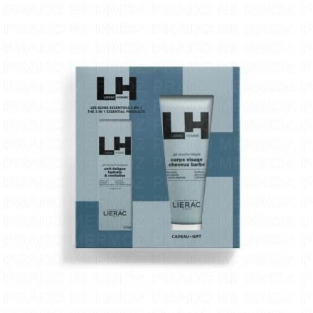 LIERAC HOMME Coffret les soins essentiels 3en1 Gel douche Offert