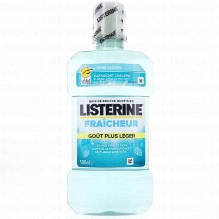 LISTERINE Bain de bouche Fraîcheur goût plus léger sans alcool 500ml