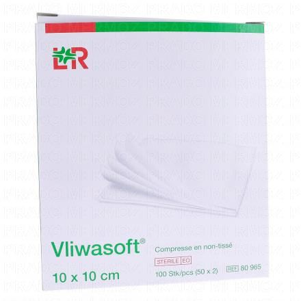 LOHMAN & RAUSHER Vliwasoft - Compresses de Gaze Non tissées Stériles 10 x 10 cm (50 sachets)
