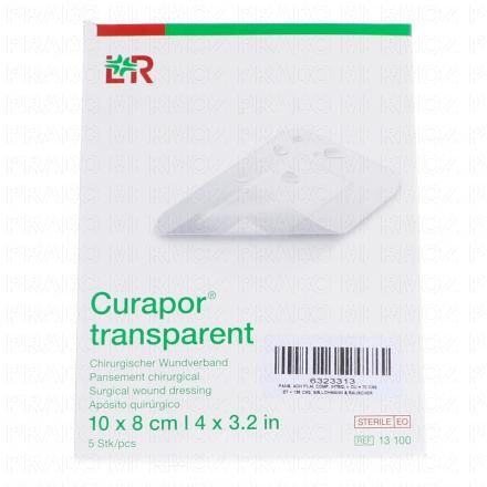 LOHMANN & RAUSHER Curapor Transparent Pansement Chirurgical 5 pièces (10x8 cm)