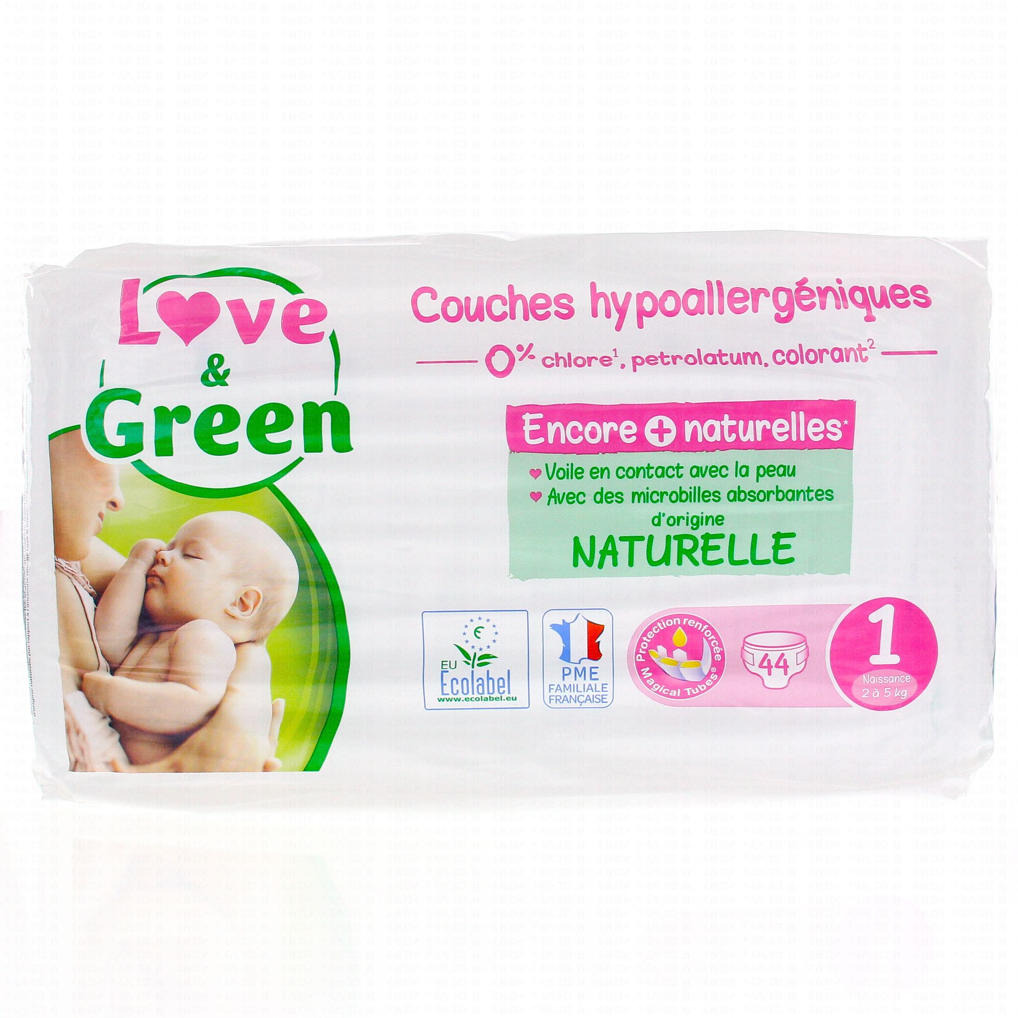 Culottes hypoallergéniques taille 4 Love & Green : couches conçues en  matières 100% d'origine naturelle