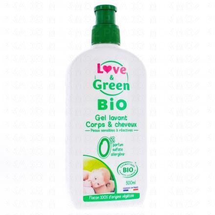 LOVE & GREEN Gel lavant corps et cheveux bio 500ml 2