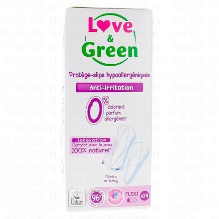 LOVE&GREEN Protège-slips hypoallergéniques Anti-irritation x28