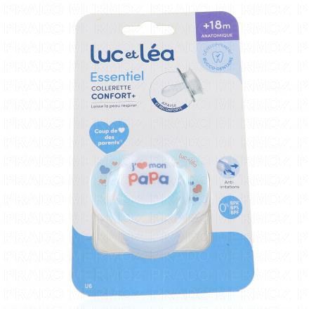 LUC ET LEA Essentiel collerette confort+ - Sucette +18 mois j'aime mon papa