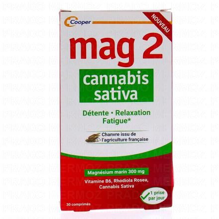 MAG 2 Cannabis Sativa Détente Relaxation Fatigue x30 comprimés