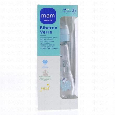 MAM Biberon verre débit 2 (garçon)
