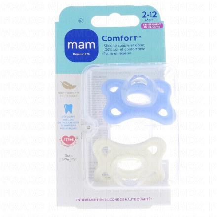 MAM Comfort Sucettes 2-6 mois x2 (blanc)