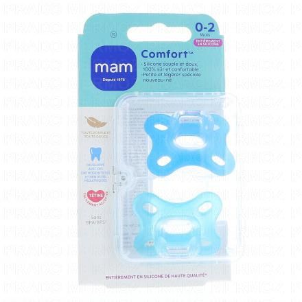 Comfort - Sucettes nouveau né +0mois lot de 2 bleu 4