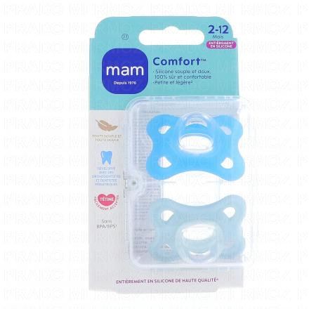 MAM Comfort Sucettes 2-6 mois x2 blanc