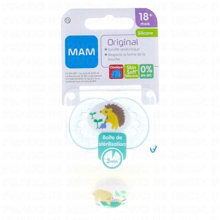 MAM Duo Sucettes +18 mois Perfect silicone (jaune / bleu)