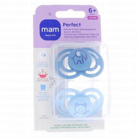 MAM Duo Sucettes +6 mois perfect silicone (animaux)