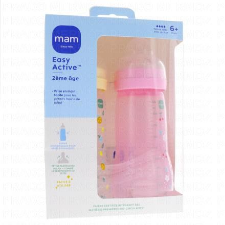 MAM Easy Active - Biberon 2ème âge 330ml lot de 2 sable + berry